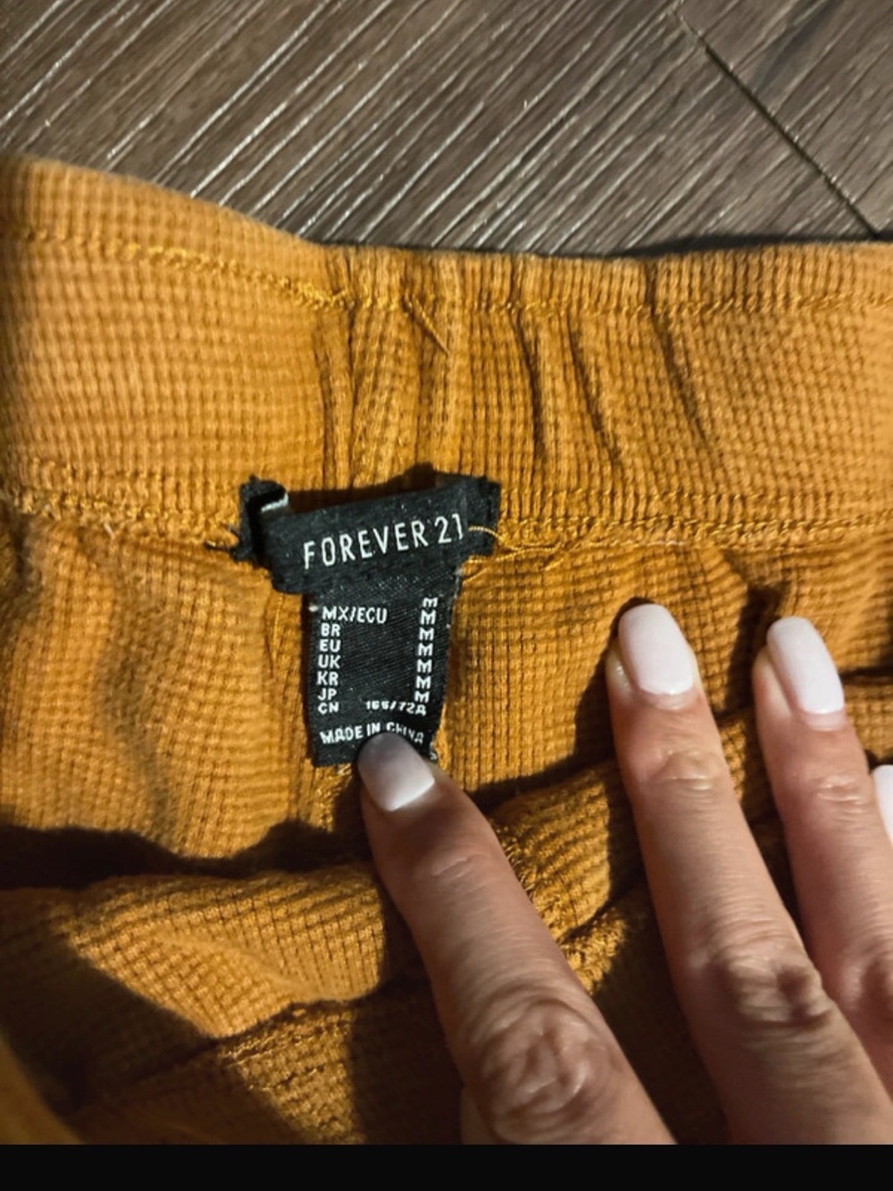 Forever 21 Rust Ribbed Drawstring Athletic Shorts - Picture 3 of 4